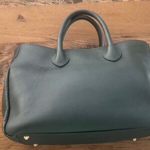 Handmade Italian Green Tote Bag
